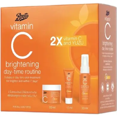 Boots Vitamin C Brightening Day-Time Routine Set (3-Piece Trio)