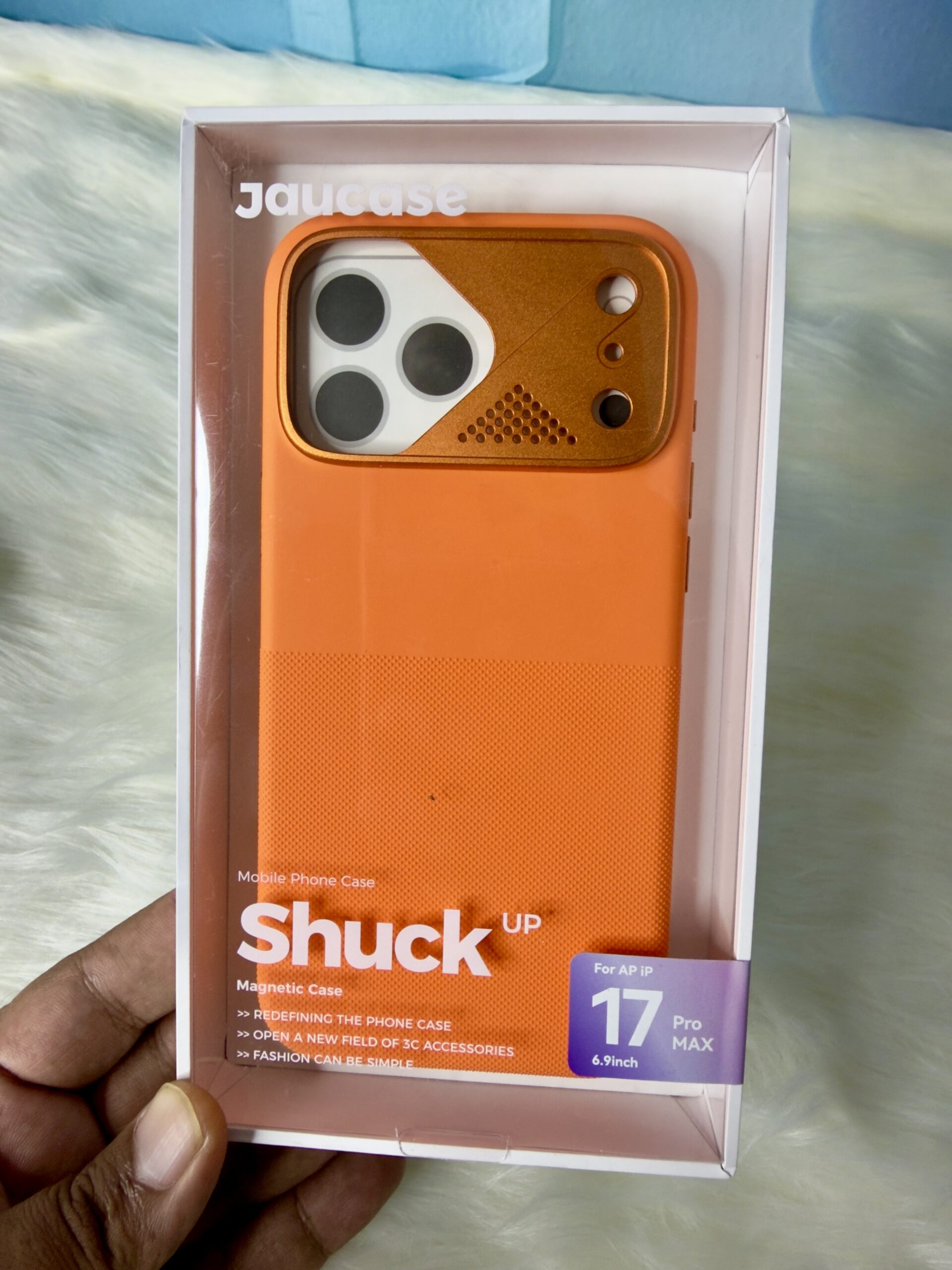 Jaucase Shuck-Up Textured Magnetic Case with Camera Protector for iPhone 17 Pro Max - Image 2