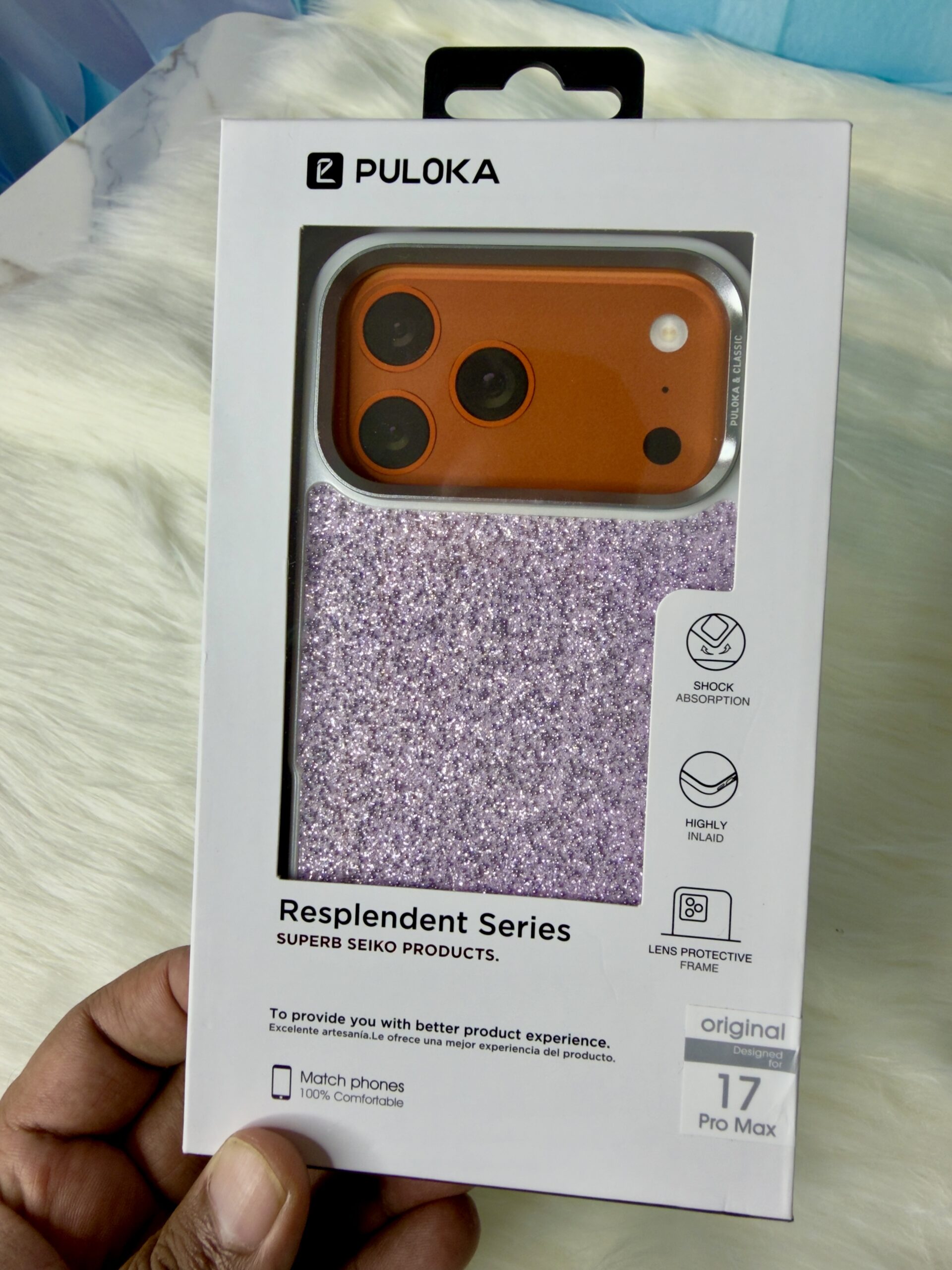 PULOKA Resplendent Series Luxury Glitter Case with Lens Protective Frame for iPhone 17 Pro Max - Image 2