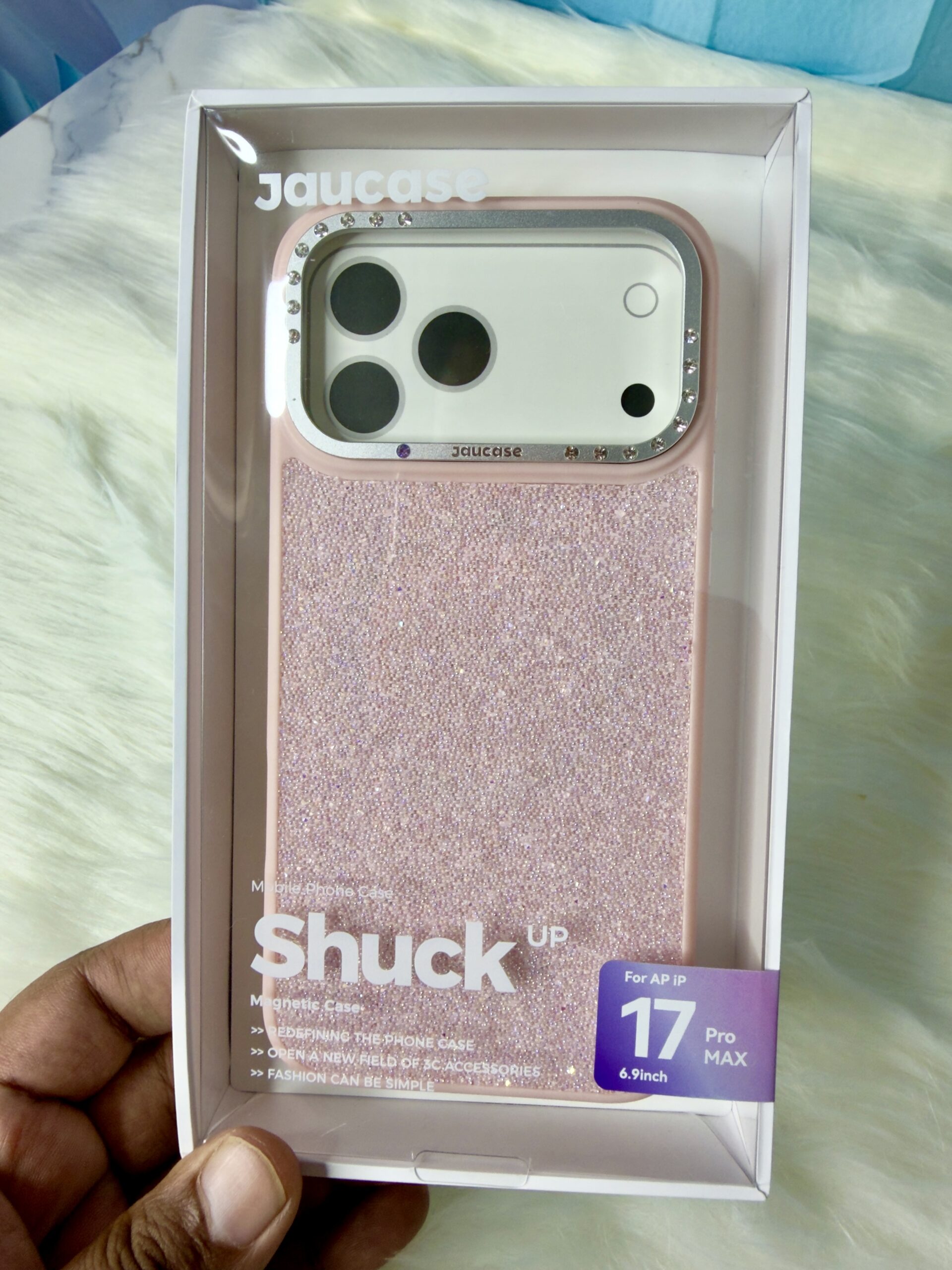 Jaucase Shuck-Up Luxury Diamond Stone Glitter Magnetic Case for iPhone 17 Pro Max - Image 2