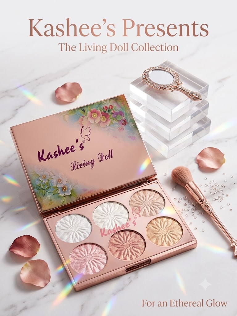 Kashee’s Living Doll – 6 Color High-Shine Highlighter & Glow Palette